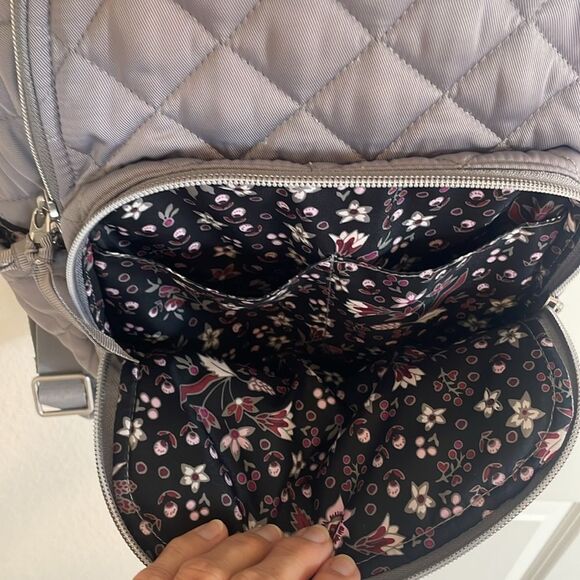 Vera Bradley Gray Quilted Backpack - Picture 4 of 7